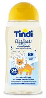 TINDI šampūnas vaikams su ramunėlių ir medetkų ekstraktais (210 ml) 