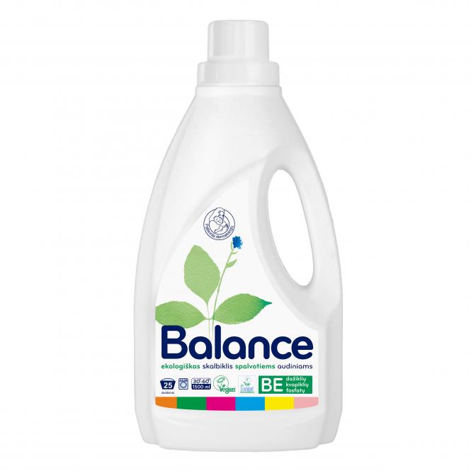 BALANCE ekologiškas skalbiklis spalvotiems audiniams, 1500 ml 